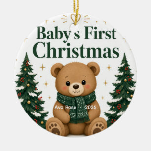 Erstes Weihnachten 2026 Erinnerungsanhänger für Ba Keramik Ornament