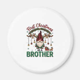 Erstes Weihnachten als Bruder Gnom Renntier Schlit Magnet