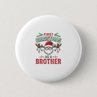 Erstes Weihnachten als Bruder Santa Gnome Button