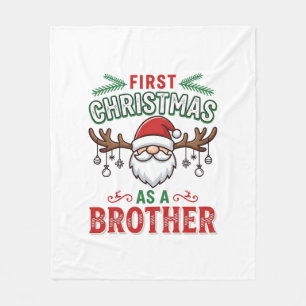 Erstes Weihnachten als Bruder Santa Gnome Fleecedecke