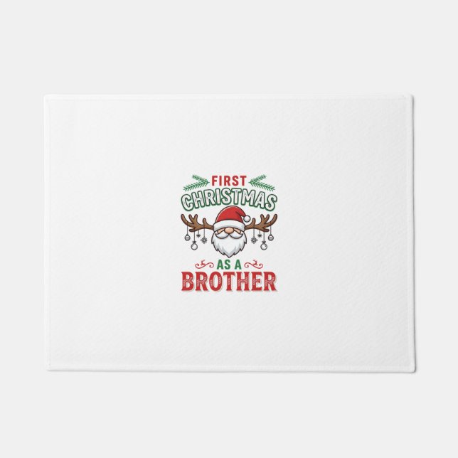 Erstes Weihnachten als Bruder Santa Gnome Fußmatte (Vorderseite)