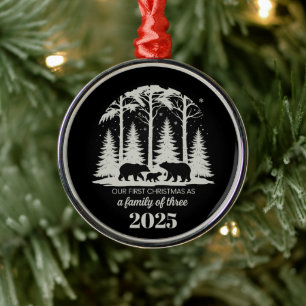 Erstes Weihnachten als Familie zu Dritt 2025 Benut Ornament Aus Metall