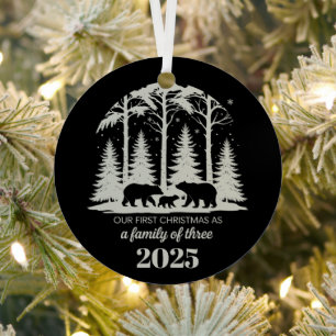 Erstes Weihnachten als Familie zu Dritt 2025 Benut Ornament Aus Metall