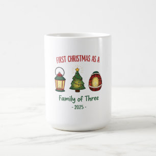 "Erstes Weihnachten als Familie zu Dritt 2025 Weih Kaffeetasse