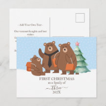 Erstes Weihnachten als Familie zu dritt mit Bär
