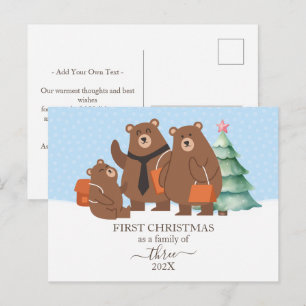 Erstes Weihnachten als Familie zu dritt mit Bär