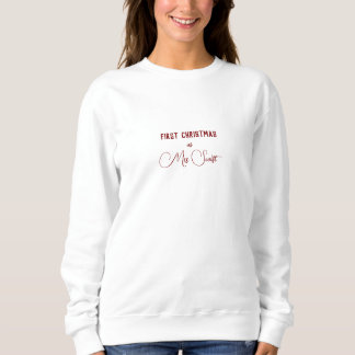 Erstes Weihnachten als Frau Nachname personalisier Sweatshirt