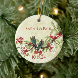 Erstes Weihnachten als Frischvermählte Foto Liebes Keramikornament