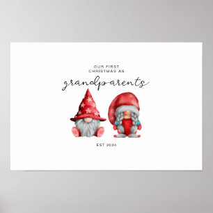 Erstes Weihnachten als Großeltern Weihnachtsfamili Poster