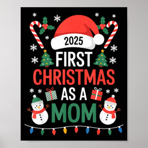 Erstes Weihnachten als Mama 2025 Familie passende Poster
