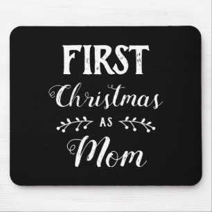 Erstes Weihnachten als Mama Familienpassende weiße Mousepad