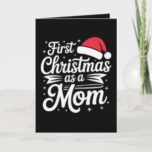 Erstes Weihnachten als Mama Santa Hut Schneeflocke Karte