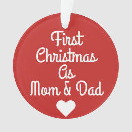 Erstes Weihnachten als Mama-u. Vater-Verzierung Ornament