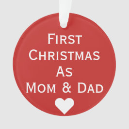 Erstes Weihnachten als Mama-u. Vater-Verzierung Ornament