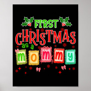 Erstes Weihnachten als Mami 2025 Coquette-Bow-Matc Poster