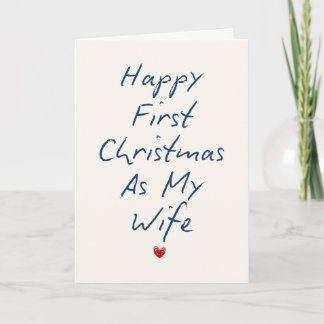 Erstes Weihnachten als meine Frau Romantische Kart Karte