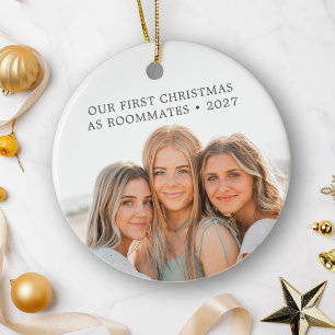 Erstes Weihnachten als Mitbewohner Freunde BFF Fot Keramik Ornament