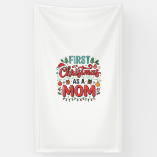 Erstes Weihnachten als Mutter Feiertagsdesign Banner