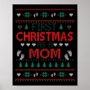 Erstes Weihnachten als Mutter Lustiges passendes W Poster