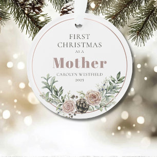 Erstes Weihnachten als Mutter Name Jahr Ornament