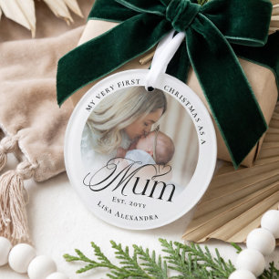 Erstes Weihnachten als Mutter Personalisiertes Bab Ornament
