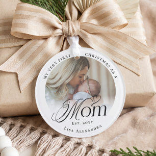 Erstes Weihnachten als Mutter Personalisiertes Bab Ornament