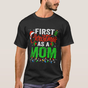 Erstes Weihnachten als Mutter Xmas-Lichter Neuer V T-Shirt