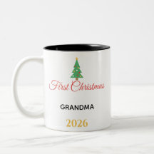 Erstes Weihnachten als Oma 2026 Zwei-Ton-Tasse