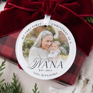 Erstes Weihnachten als Oma Personalisiertes Baby-F Ornament