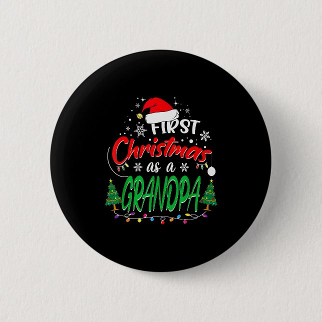 Erstes Weihnachten als Opa Neuer Großvater 1. C Button (Vorderseite)