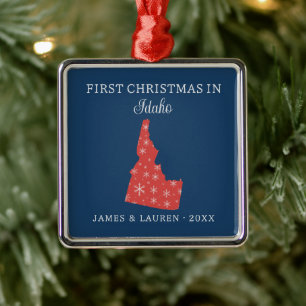 Erstes Weihnachten als Paar in Idaho, USA-Bundesst Ornament Aus Metall