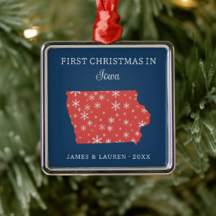 Erstes Weihnachten als Paar in Iowa, USA-Bundessta Ornament Aus Metall