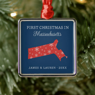 Erstes Weihnachten als Paar in Massachusetts, USA- Ornament Aus Metall