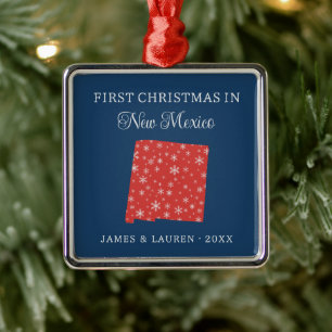 Erstes Weihnachten als Paar in New Mexico Ornament Aus Metall