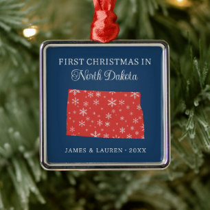 Erstes Weihnachten als Paar in North Dakota USA St Ornament Aus Metall