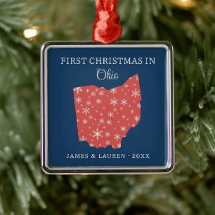 Erstes Weihnachten als Paar in Ohio, USA-Bundessta Ornament Aus Metall
