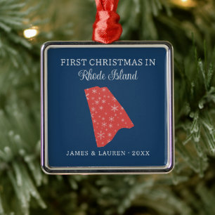 Erstes Weihnachten als Paar in Rhode Island, USA-B Ornament Aus Metall