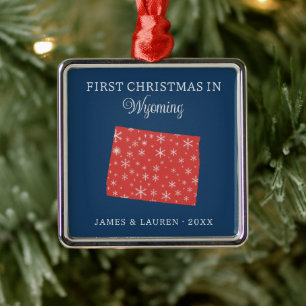 Erstes Weihnachten als Paar in Wyoming, USA-Bundes Ornament Aus Metall