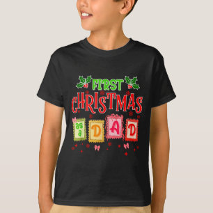Erstes Weihnachten als Papa 2025 Coquette-Bogen pa T-Shirt