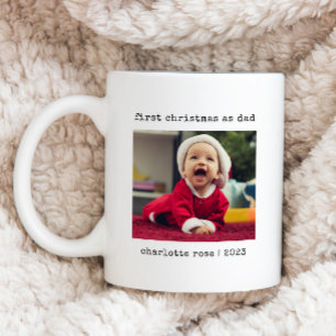 Erstes Weihnachten als Papa mit individuellem Foto Kaffeetasse