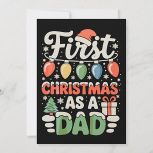 Erstes Weihnachten als Papa Neuer Daddy Xmas Licht Einladung