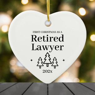 Erstes Weihnachten als pensionierter Anwalt Ruhest Keramik Ornament