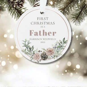Erstes Weihnachten als Vater Name Jahr Ornament