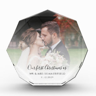 Erstes Weihnachten als Verheiratetes Paar Hochzeit Fotoblock