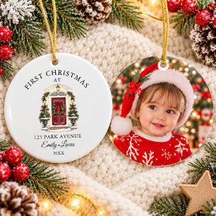Erstes Weihnachten an unserer neuen Heimatadresse Keramik Ornament
