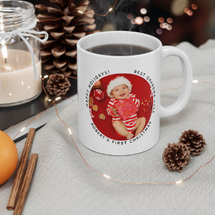 Erstes Weihnachten Baby Foto Oma Urlaub Kaffeetasse