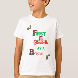 Erstes Weihnachten Bruder Kinder Feiertag T-Shirt