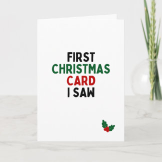 Erstes Weihnachten, das ich sah Karte
