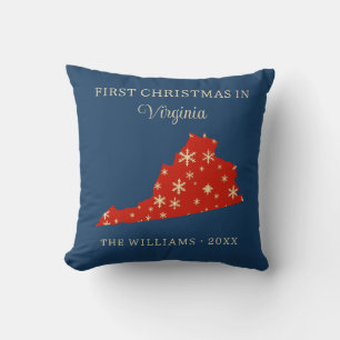 Erstes Weihnachten der Familie in Virginia, US-Bun Kissen