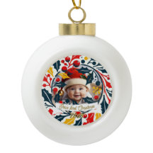 Erstes Weihnachten des Babys Dreifarbenkranz